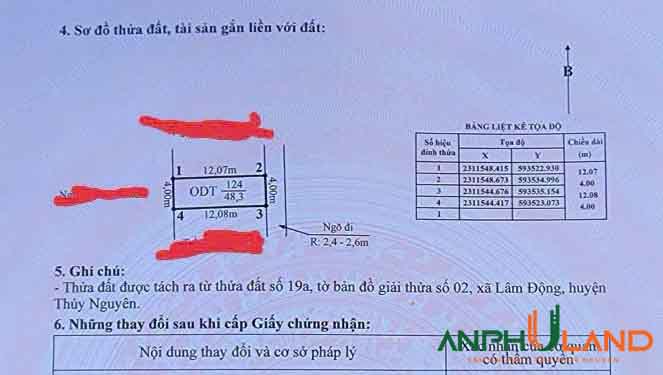 Bán lô đất hàng cực đẹp mặt đường nhựa Phường Thiên Hương (xã Lâm Động), TP Hải Phòng