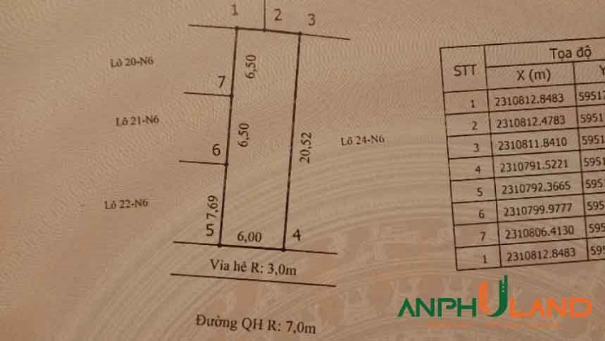 Bán lô 23 N6 đấu giá tại TDP Bái Ngoài, Phường Thủy Nguyên (xã Hoa Động), TP Hải Phòng