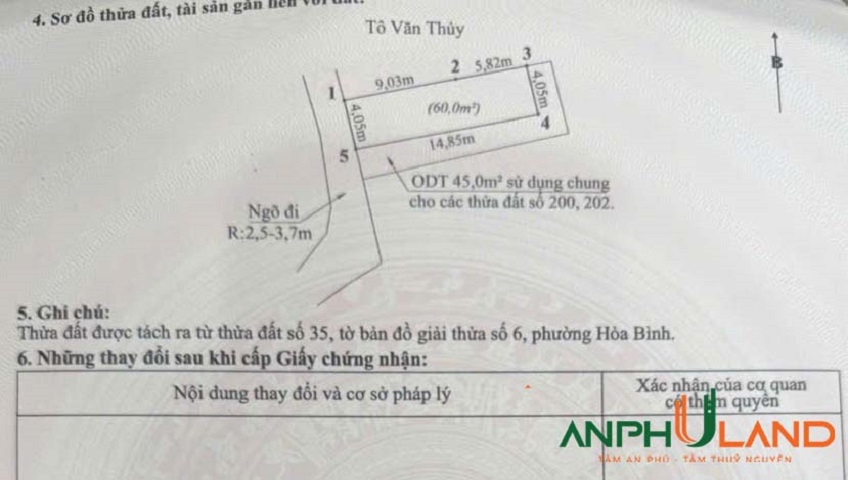 Chào bán 1 lô F0 đường thông tại phường Hoà Bình, TP Hải Phòng