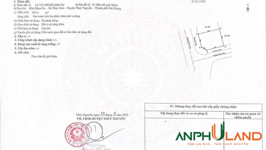 Cần bán lô góc biệt thự Khau Da, Phường Thủy Nguyên, TP Hải Phòng