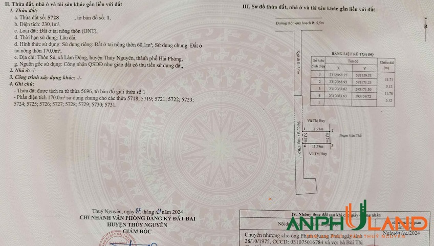 Bán 1 lô đất gần đường Vành Đai 2 phường Thiên Hương (Lâm Động), TP Hải Phòng