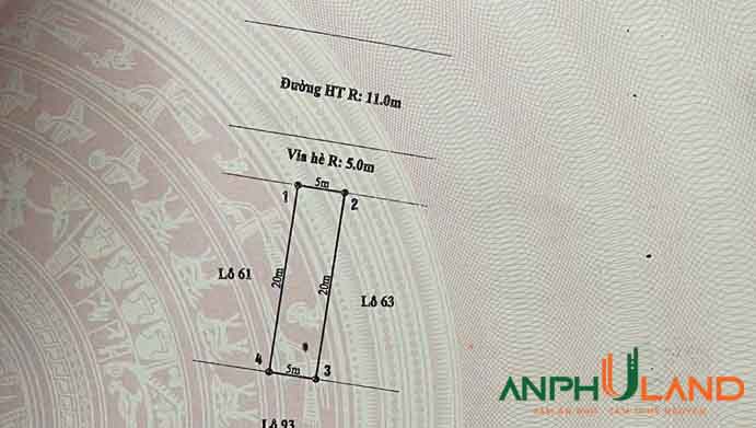 Cần bán lô 62 trục 21 m tại Khau Da, Phường Thủy Nguyên, TP Hải Phòng