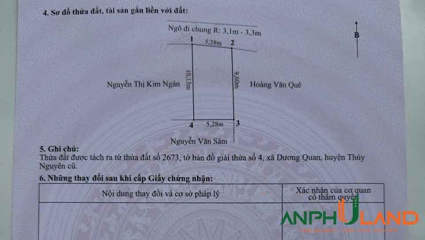 Cần bán lô đất tại TĐC Áp Tràn, Phường Thủy Nguyên (xã Dương Quan), TP Hải Phòng