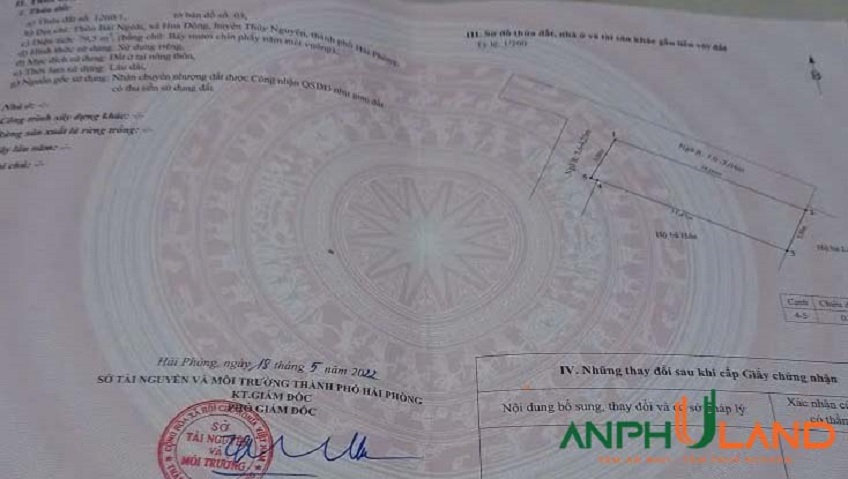 Chuyển nhượng lô đất vị trí đắc địa tại TDP Bái Ngoài, phường Thuỷ Nguyên, TP Hải Phòng