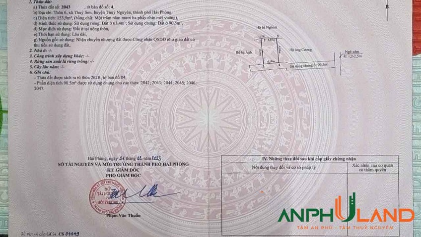 Chỉ với 7xx tr sở hữu ngay lô đất tại Phường Thủy Nguyên (xã Thủy Sơn), TP Hải Phòng