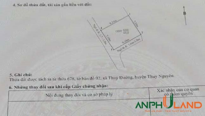 Chính chủ bán lô góc 65m² tại TDP Trại, phường Thuỷ Nguyên (Thuỷ Đường), TP Hải Phòng
