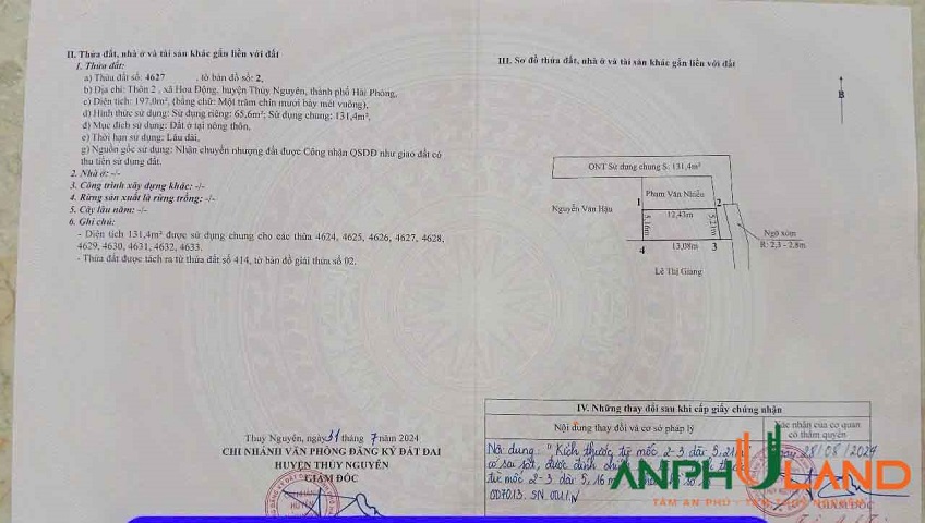 Cần bán lô đất siêu đẹp tại TDP Đường Đá, Phường Thủy Nguyên (xã Hoa Động), TP Hải Phòng