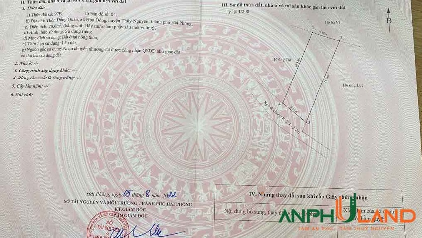 Cần bán hàng hiếm TDP Đồng Quán, Phường Thủy Nguyên (xã Hoa Động), TP Hải Phòng