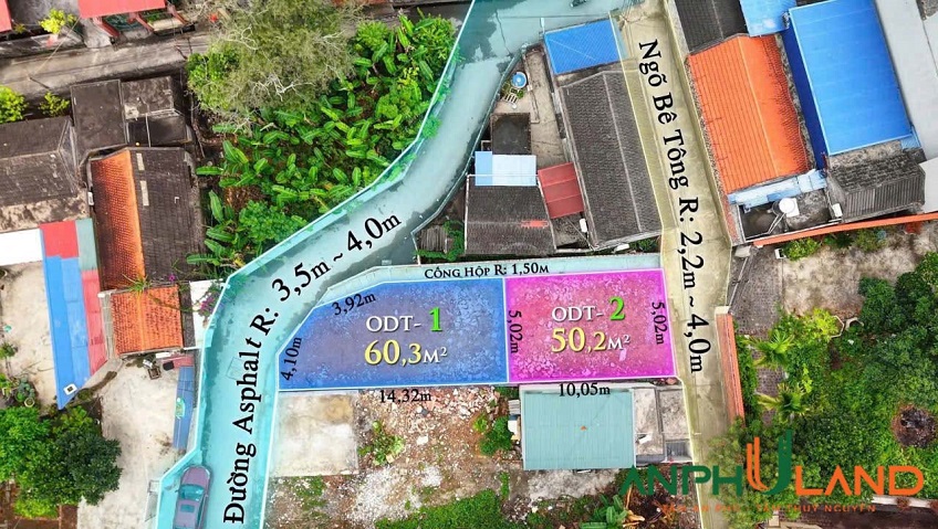 Mở bán 2 lô F0 mặt ngõ xóm trải nhựa tại phường Thuỷ Nguyên (Thuỷ Đường), TP Hải Phòng