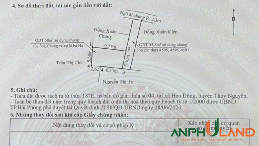Chỉ hơn 1 tỷ có ngay lô đất tại phường Thuỷ Nguyên (Hoa Động), TP Hải Phòng