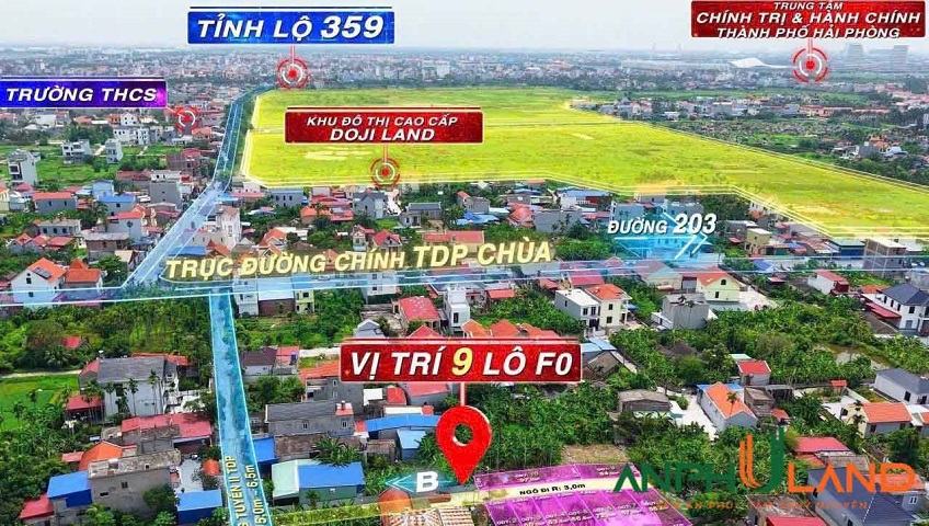 Cần bán lô đất đẹp tại TDP Chùa, Phường Thủy Nguyên (xã Hoa Động), TP Hải Phòng