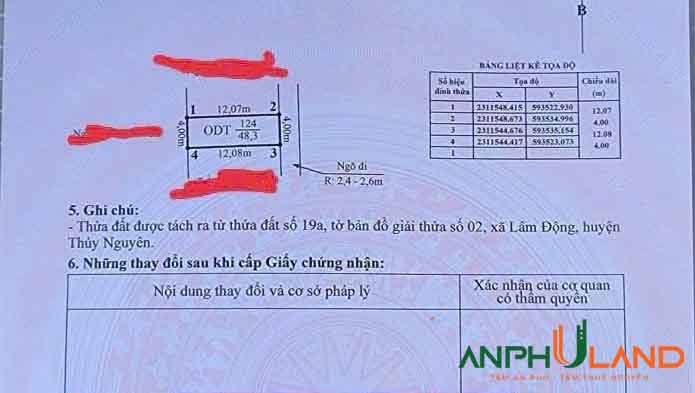 Cần bán lô đất hàng cực đẹp tại Phường Thiên Hương (xã Lâm Động), TP Hải Phòng