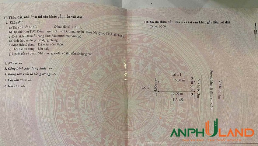 Chính chủ gửi bán lô 50LK01 TĐC Đống Trịnh, phường Thuỷ Nguyên, TP Hải Phòng