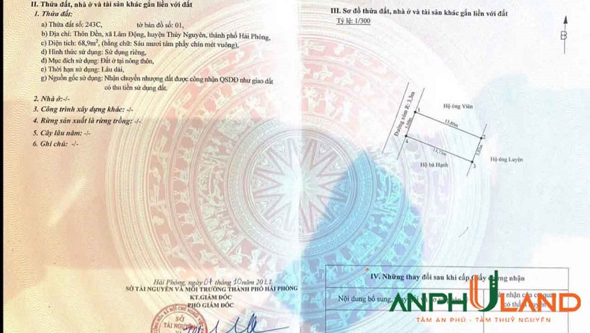 Cần bán lô đất tuyến 2 đường 203 tại Phường Thiên Hương (xã Lâm Động), TP Hải Phòng