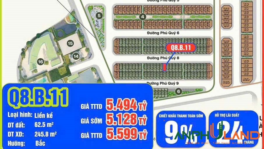 Bán căn liền kề Phú Quý – Q8.B.11 tại dự án Vlasta Thuỷ Nguyên, TP Hải Phòng