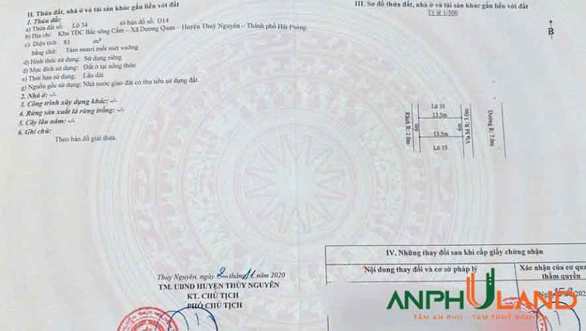 Cần bán vài lô giá tốt nhất khu D, TĐC Bắc Sông Cấm, Phường Thủy Nguyên, TP Hải Phòng