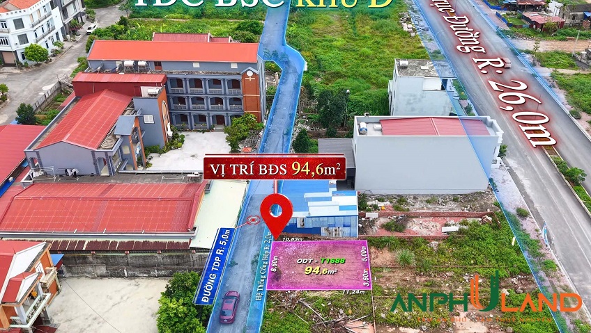 Chào bán lô đất gần sát Khu D Bắc Sông Cấm, phường Thuỷ Nguyên, TP Hải Phòng