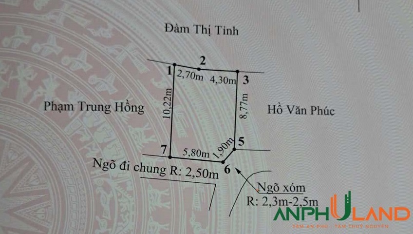 Chào bán lô đất tại TDP Đông, phường Thiên Hương, TP Hải Phòng
