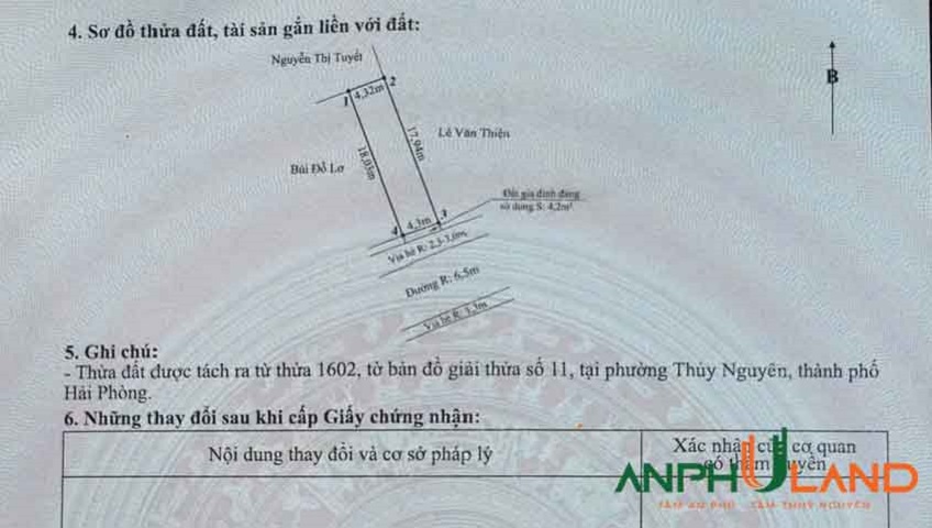 Bán lô đất nằm trên trục đường kinh doanh tại Phường Thủy Nguyên ( Dương Quan), TP Hải Phòng