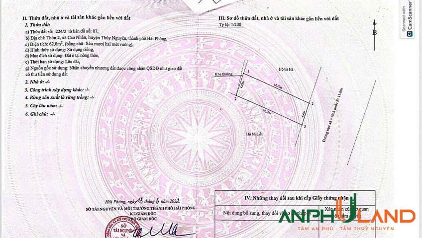 Chính chủ cần bán lô đất đẹp, vị trí vàng phường Lê Ích Mộc (xã Cao Nhân), TP Hải Phòng