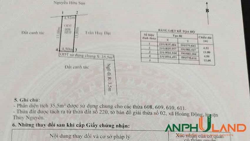 Cần bán lô đất đấu giá Phường Thiên Hương (xã Hoàng Động), TP Hải Phòng