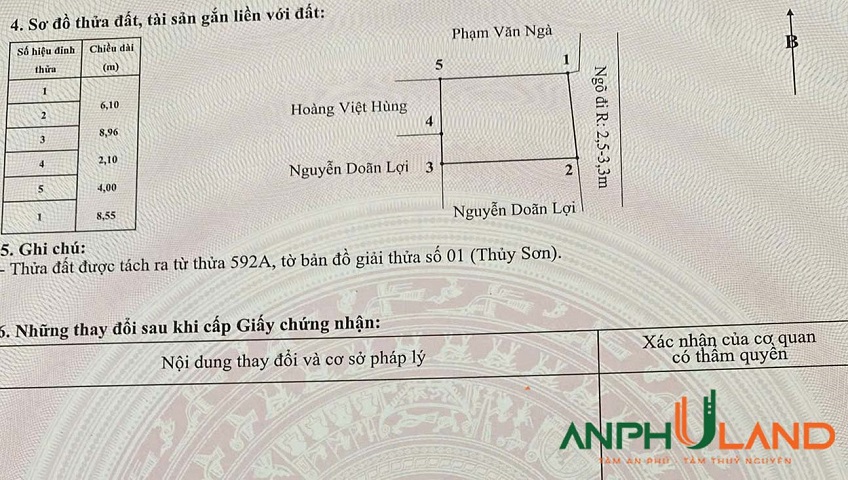 Bán lô đất đẹp TDP Thuỷ Sơn 1, phường Thuỷ Nguyên, TP Hải Phòng