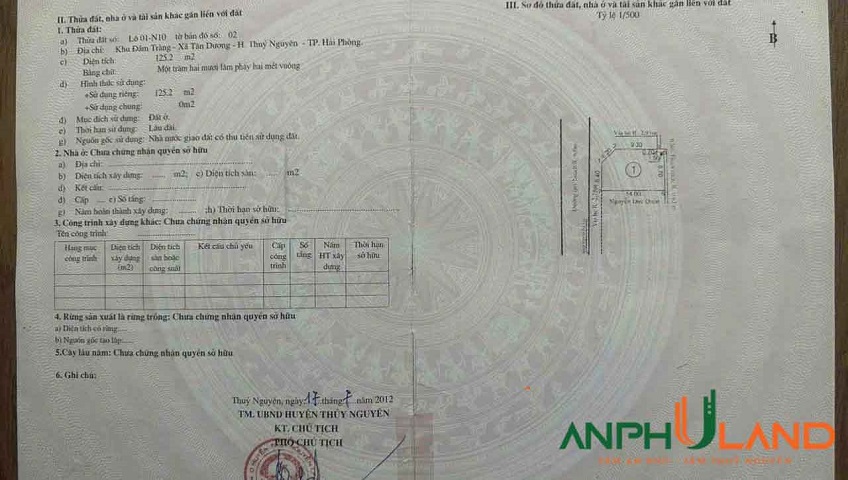  Chủ gửi bán lô góc hoa hậu tại khu đấu giá Đầm Tràng, Phường Thuỷ Nguyên (xã Tân Dương)