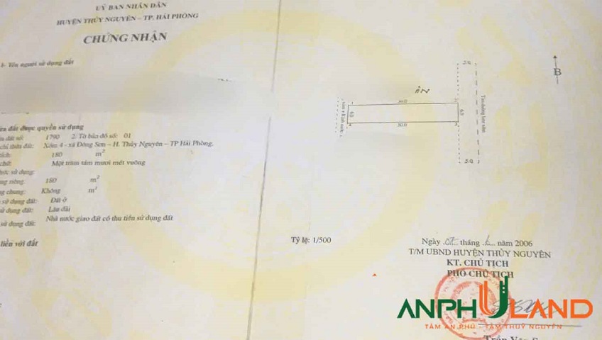  Bán 180m2 cơ hội đầu tư siêu đẹp tại Phường Lưu Kiếm (xã Đông Sơn), TP Hải Phòng