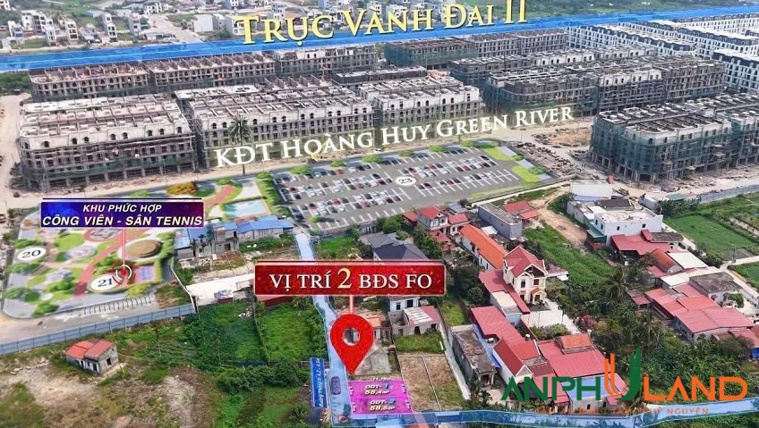 Bán 2 lô đất cạnh KĐT Hoang Huy Green River, phường Thuỷ Nguyên, TP Hải Phòng