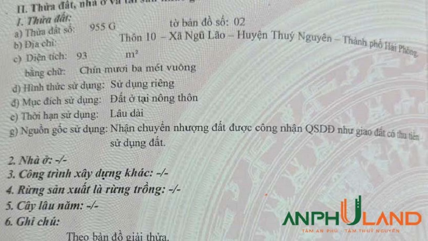 Bán lô góc 2 mặt tiền tại phường Bạch Đằng (Ngũ Lão), TP Hải Phòng